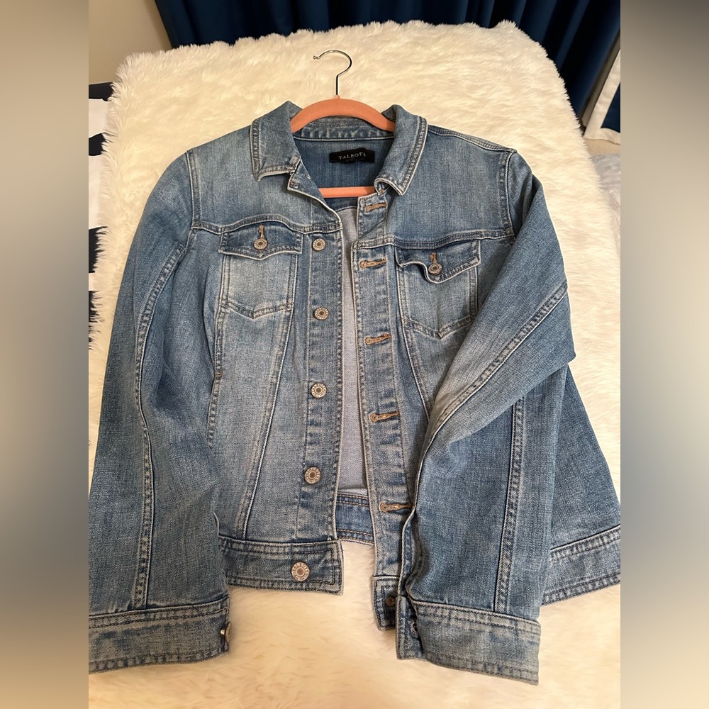Talbots medium wash denim jacket